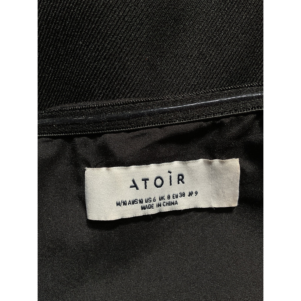 Atoir 'Zoei' Black Mini Crepe Dress Size M
