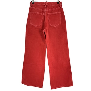 Veronica Beard Wide Leg Red Taylor Denim Jeans Size 25