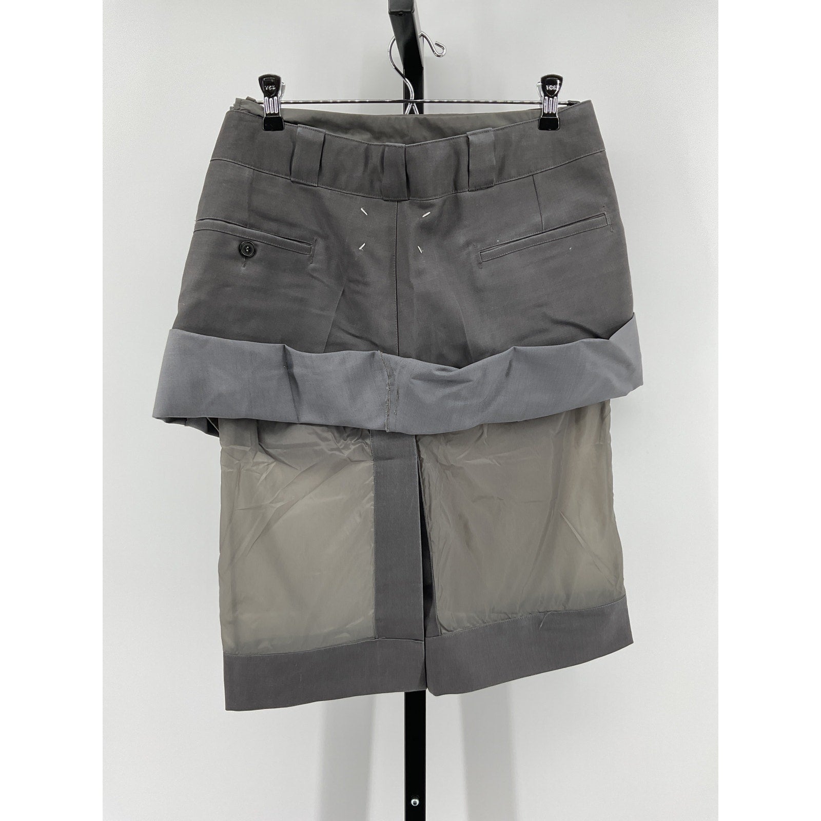 Maison Margiela Grey Mohair Layered Skirt Size 38