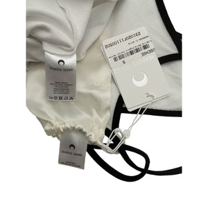 Marine Serre Ribbed White Tennis Court Tank Top Size S