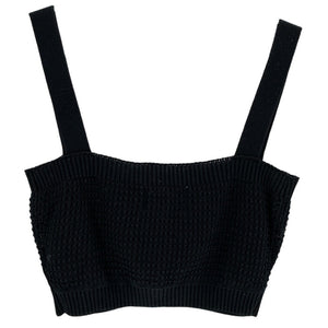 Loulou Studio Ribbed Black Senna Tank Top Size L