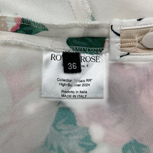 Rowen Rose Floral Light Pink And Pink Roses Sable Polo Mini Dress Size FR 36 / US 4