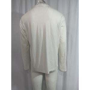 John Elliott Cotton White Cashmere Mock Neck Size XL