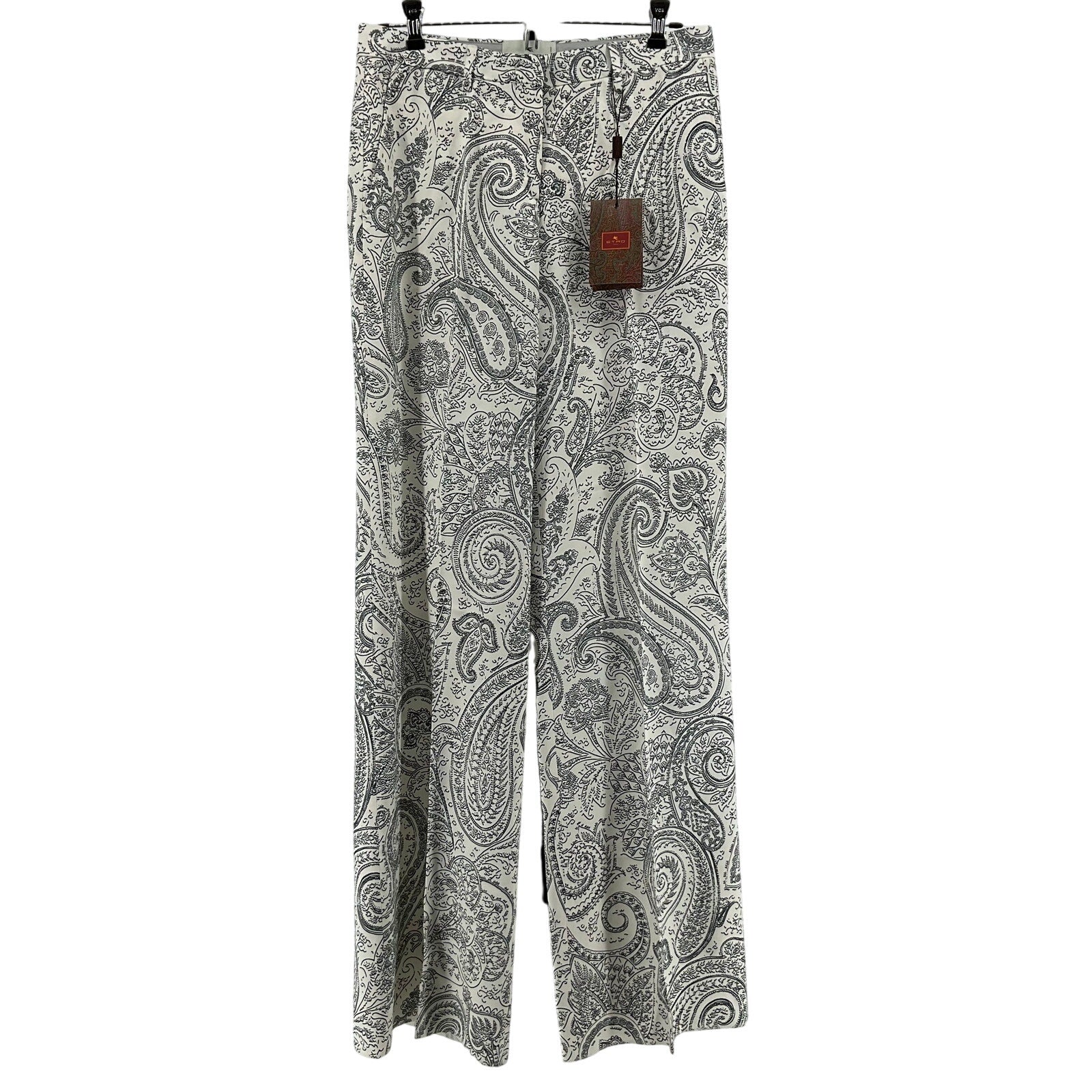 Etro Wide Leg White Viscose Trouser Size 40 - NWT