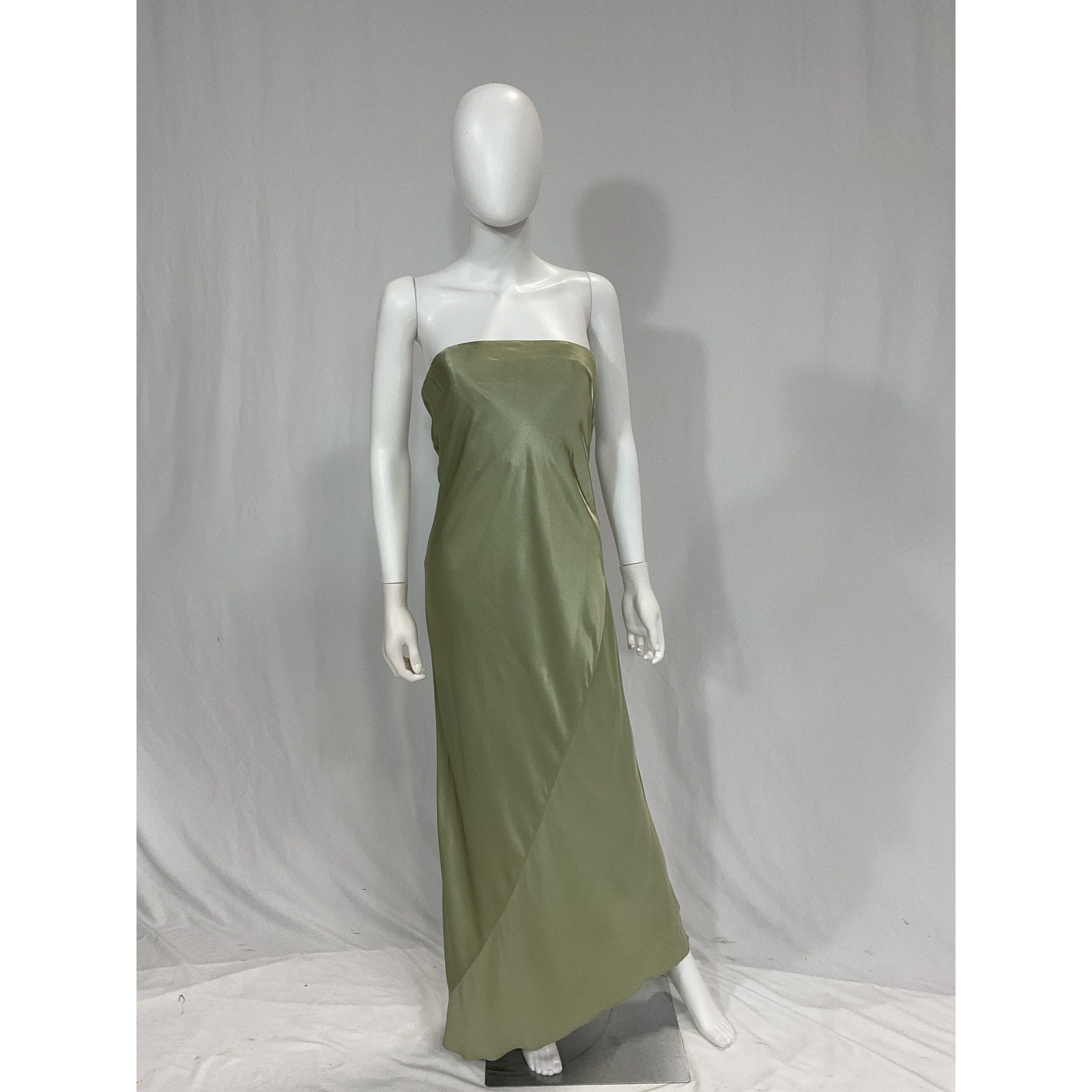 House Of Harlow 1960 'Kate' Green Satin Maxi Dress Size XS