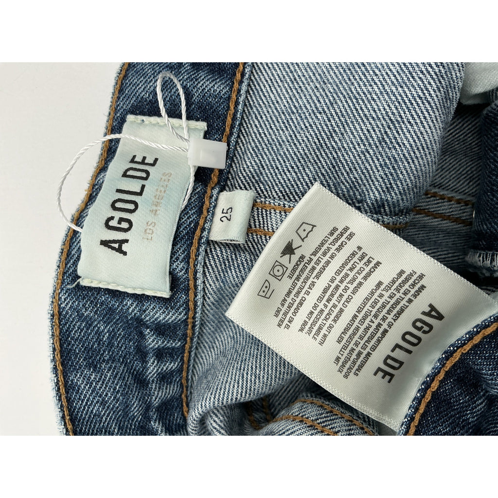 Agolde '90'S' Blue Cotton Crop Denim Jean Size 25