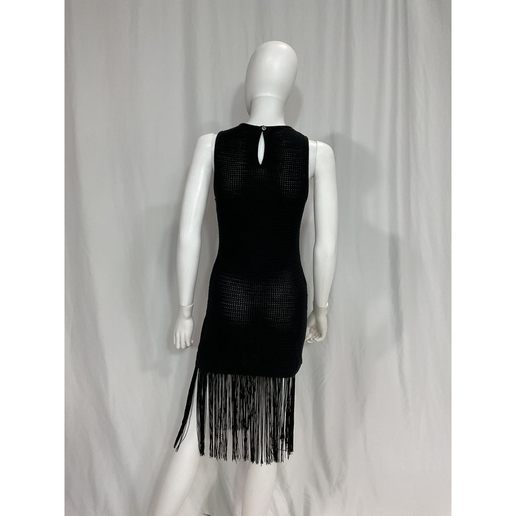 Reformation 'Cary' Black Cotton Knit Mini Dress Size S