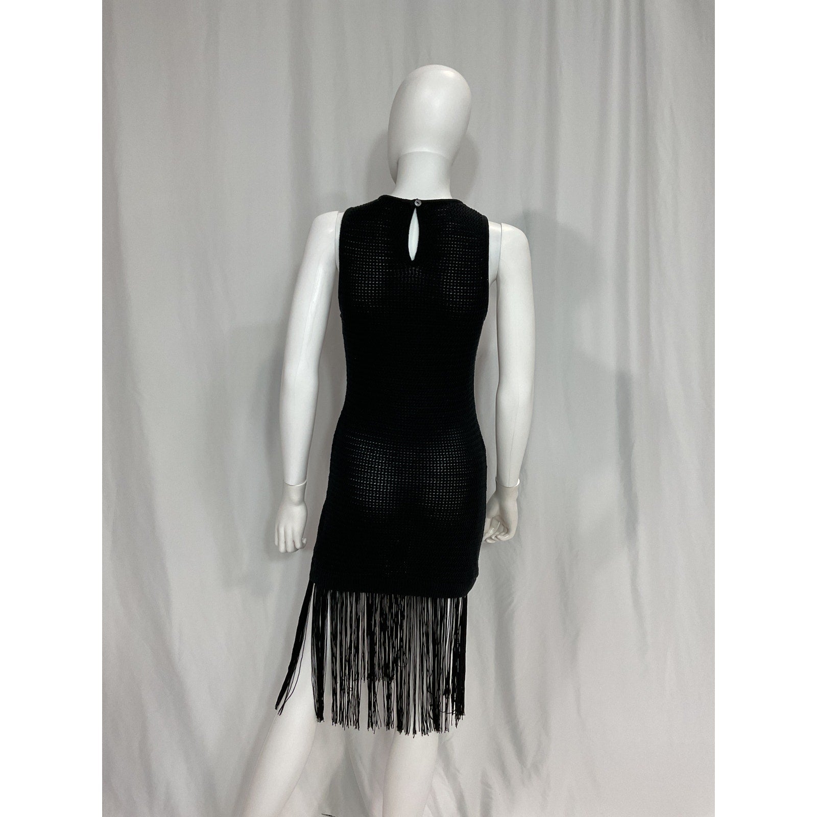 Reformation 'Cary' Black Cotton Knit Mini Dress Size S