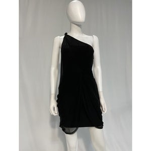 Cinq à Sept 'Etty' Black Gathered Mesh Mini Dress Size 2 - NWT