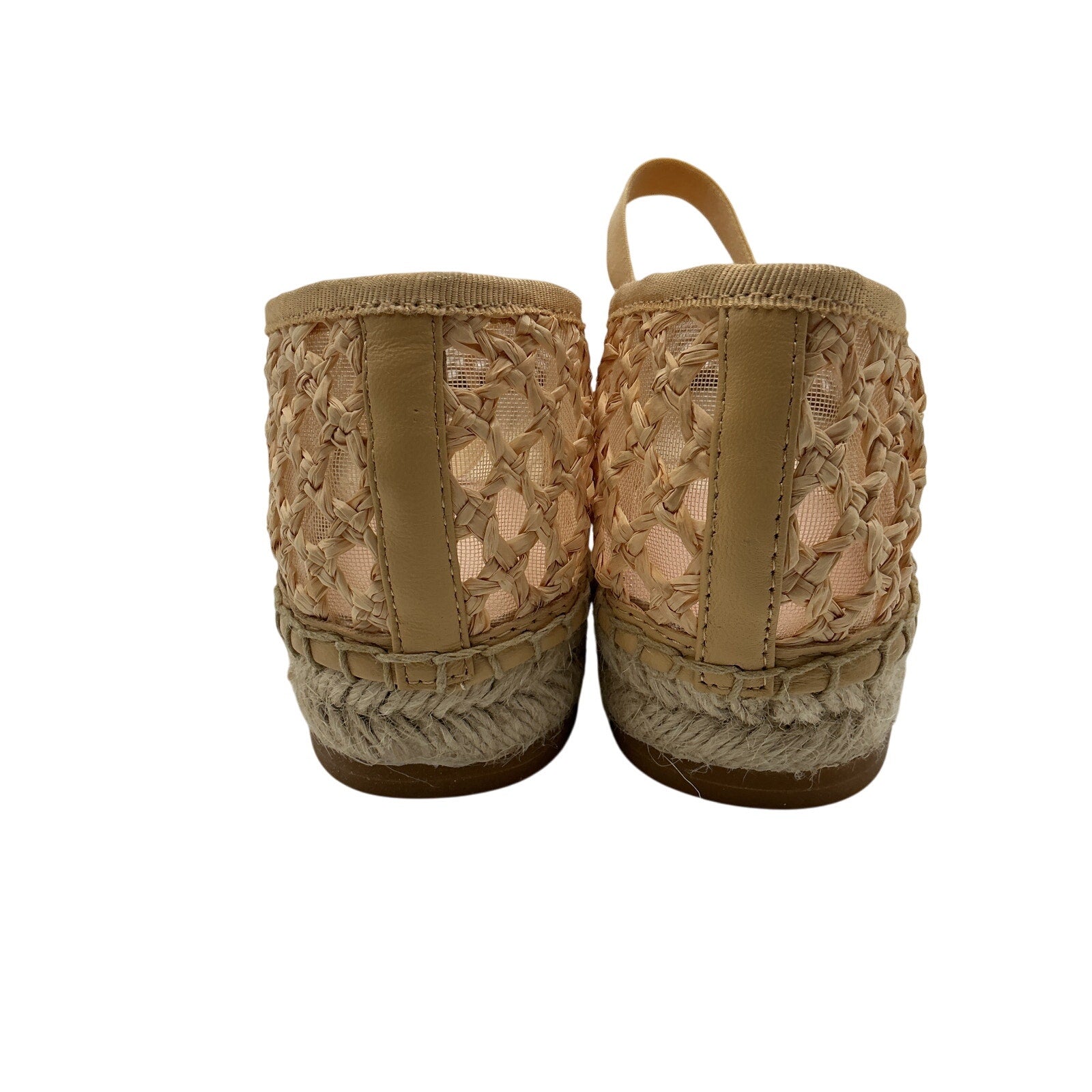 Loeffler Randall 'Kayla' Beige Raffia Soft Ballet Espadrilles Size 8.5 - NWT