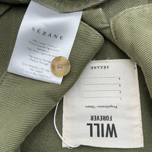 Sezane Utility Green Will Jacket Size XL