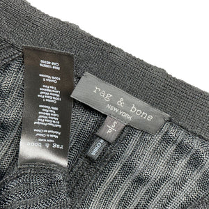 Rag & Bone Ribbed Black Dorit Crew Sweater Size S