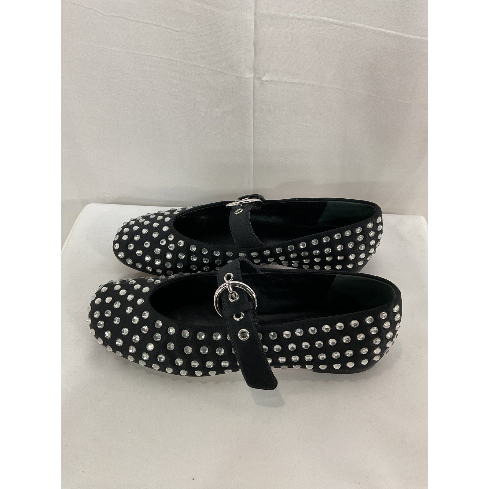 Reformation 'Bethany' Black Ballet Flat Size 5.5