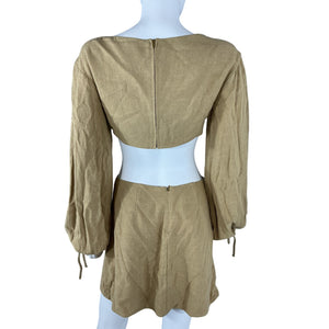 L'Academie Cutout Tan Alora Dress Size S