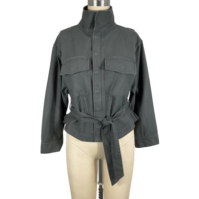 Frame Belted Washed Black Utility Jacket Size XS