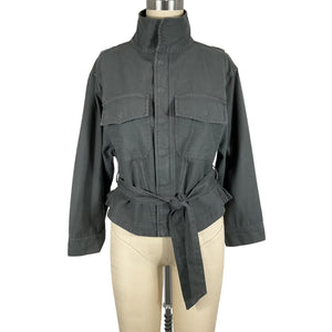 Frame Belted Washed Black Utility Jacket Size XS