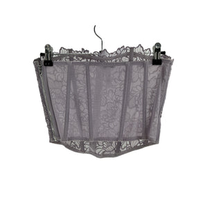 Fleur Du Mal 'Whitney' Purple Polyester Corset Top Size M