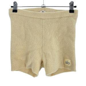 Alo Yoga Ribbed Yellow Noble Shorts Size M