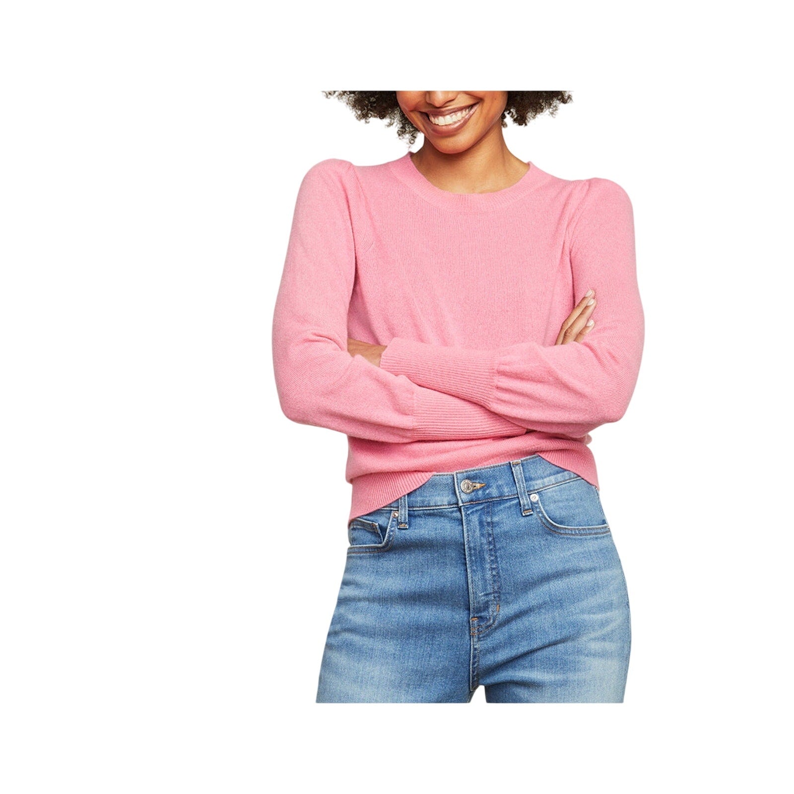 Veronica Beard 'Nelia' Pink Cashmere Pullover Sweater Size L