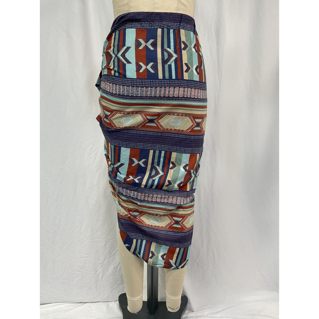 Veronica Beard 'Hazel' Blue Cotton Chevron Skirt Size XS