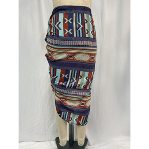 Veronica Beard 'Hazel' Blue Cotton Chevron Skirt Size XS