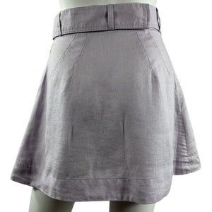 Matthew Bruch Belted Lilac Cargo Mini Skirt Size 2