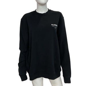 Allsaints Logo Jet Black Underground Sweatshirt Size M