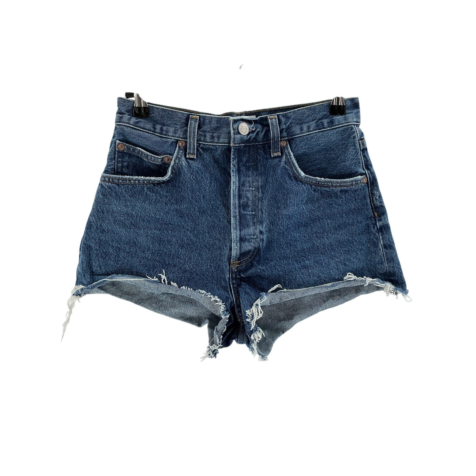 Agolde 'Mila' Blue Cotton Short Size 26
