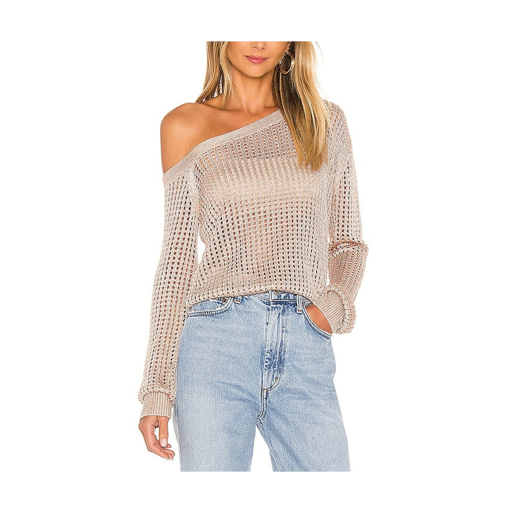 LPA 'Leo' Blush Cotton Oversized Sweater Size S