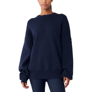 Alo Yoga Ribbed Blue Scholar Crew Neck Sweater Size M