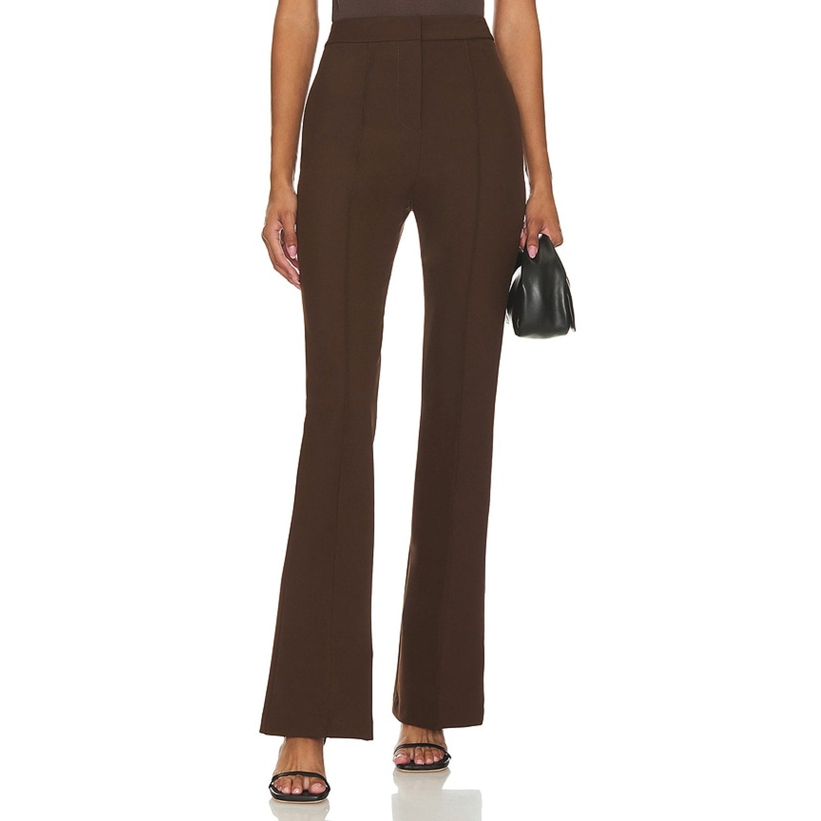 L'Academie 'Dominga' Brown Nylon Pant Size S - NWT