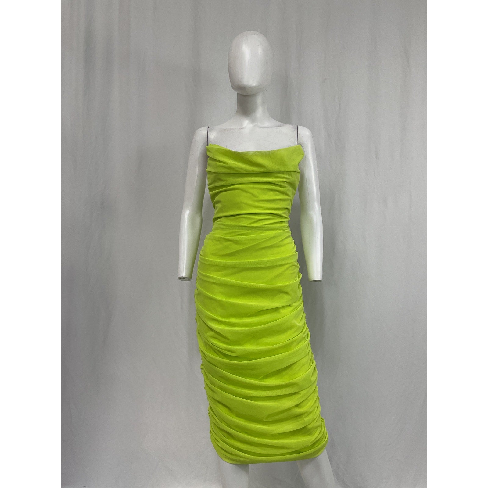 Michael Costello x Revolve 'India' Green Polyester Midi Dress Size XL - NWT
