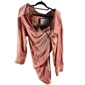 Alexander Wang Draped Quartz Pink Corset Dress Size 4 NWT
