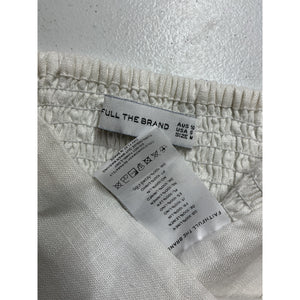 Faithfull The Brand 'La Loza' White Linen Top Size M