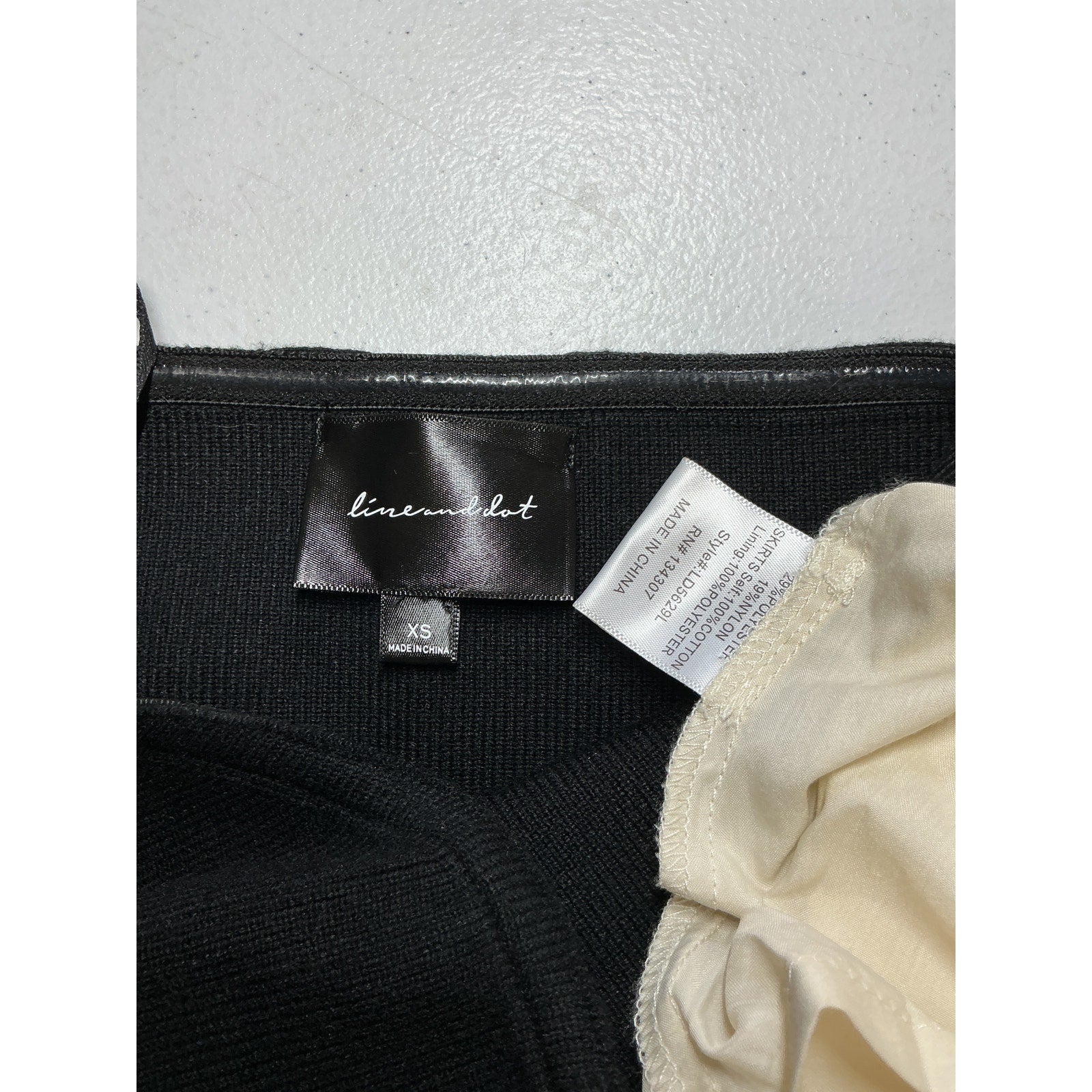 Line & Dot 'Tanner' Black Rayon Combo Dress Size XS