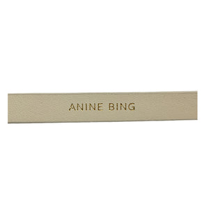 Anine Bing Sleek Ivory Mini Signature Link Belt Size XS / S
