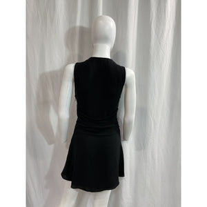Iro 'Biron' Black Ruched Crepe Mini Dress Size S