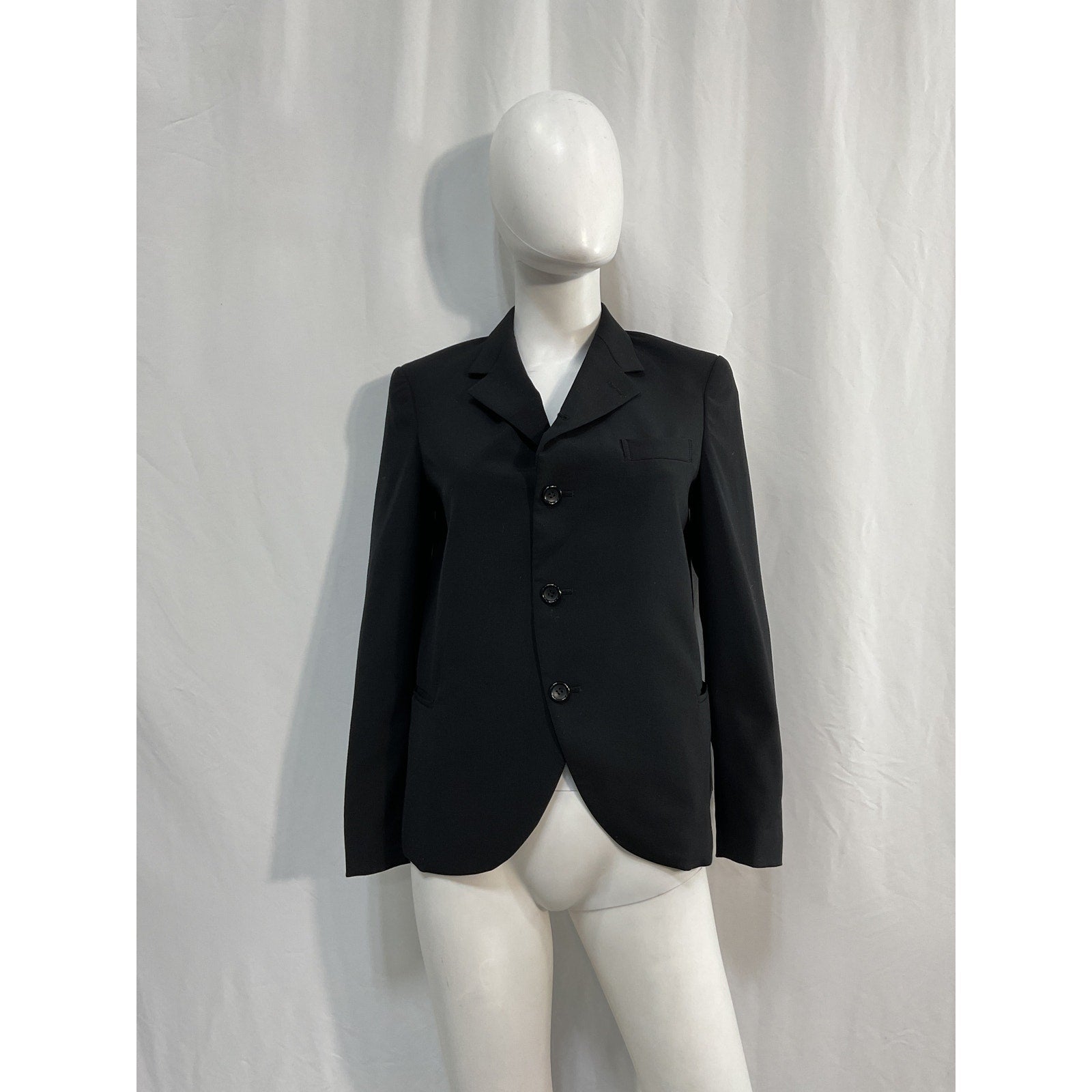Comme Des Gar�ons Black Wool Blazer Size XS