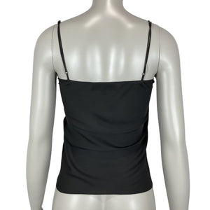 Nili Lotan Silk Crepe De Chine Black Isabella Camisole Size XS