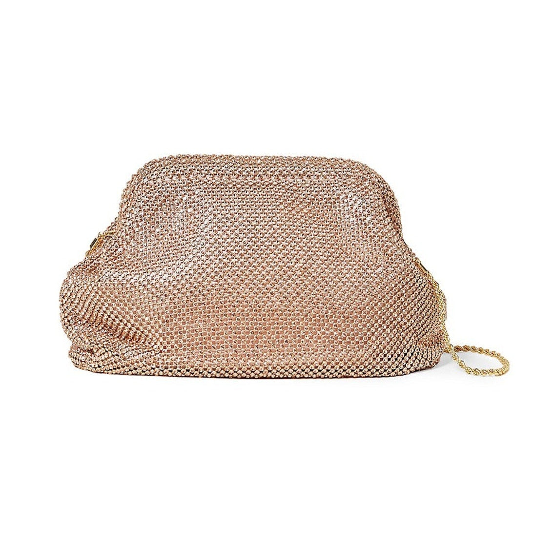 Loeffler Randall Embellished Tan Doreen Clutch Bag