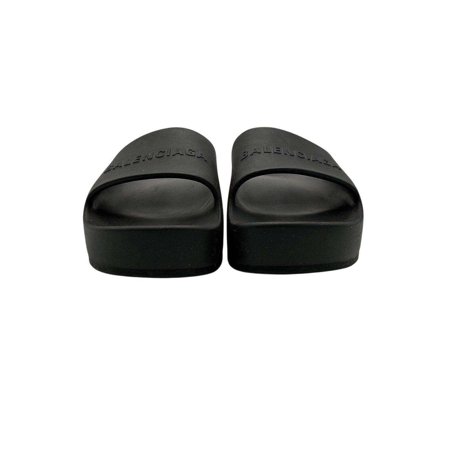 Balenciaga 'Mono' Black Rubber Slides Size 8