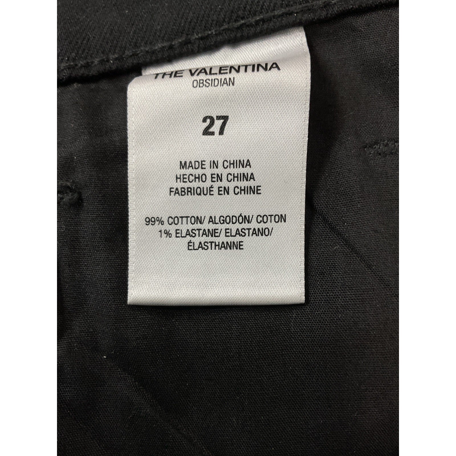 Favorite Daughter 'Valentina' Black Bootleg Coated Demin Jean Pant Size 27