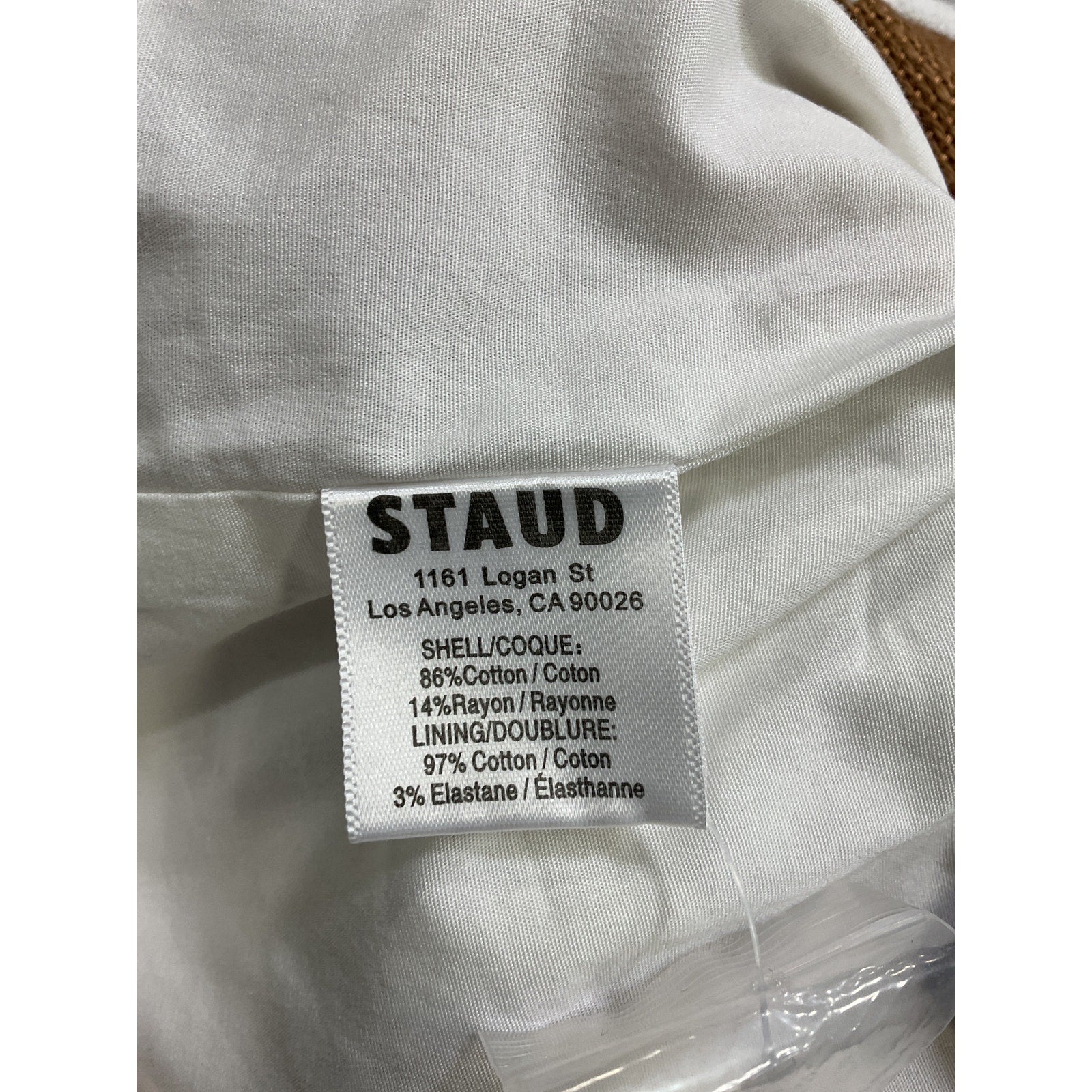 Staud 'Tour' Brown Gingham Cotton-Blend Wrap Miniskirt Size 2