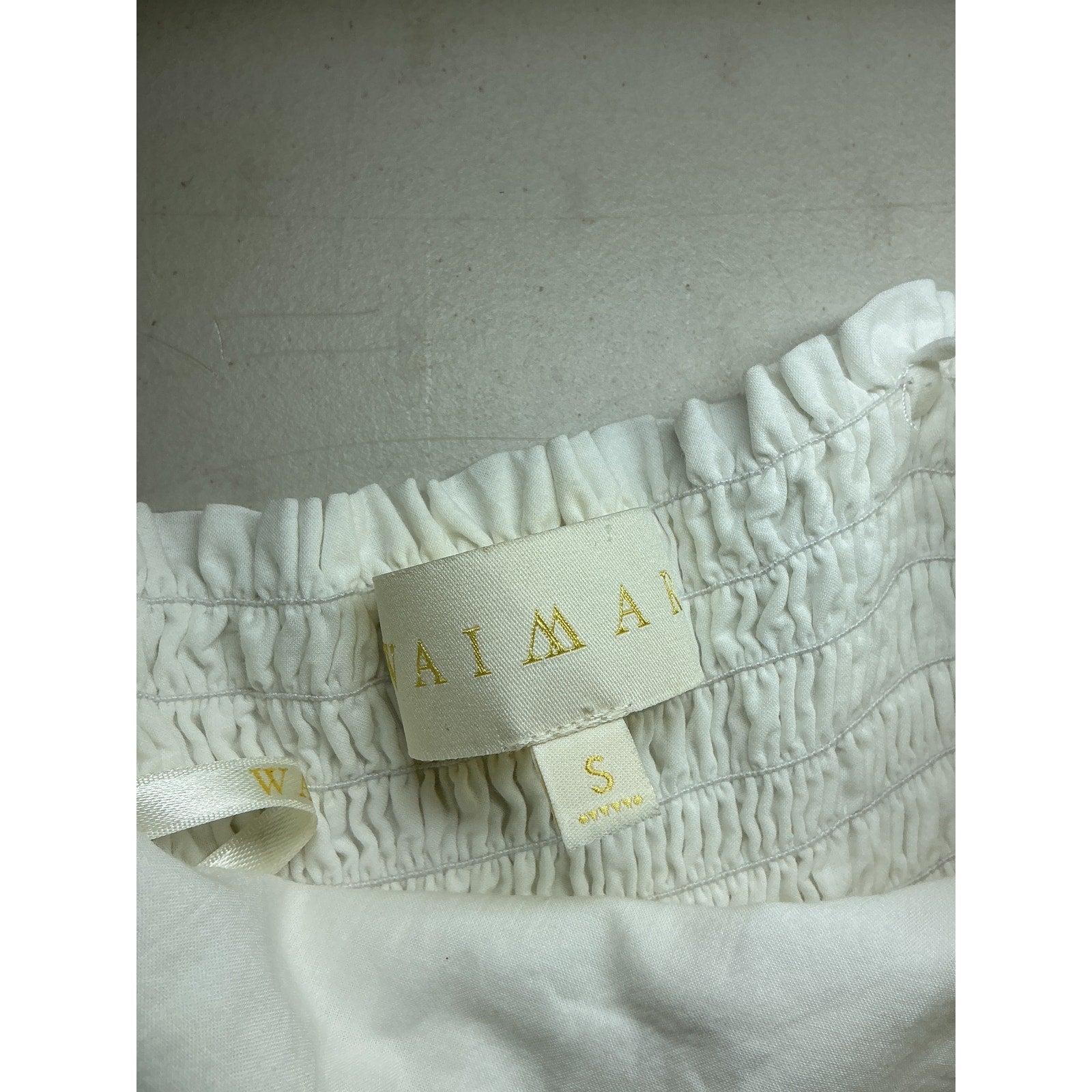 Waimari 'Romano' White Cotton Midi Dress Size S