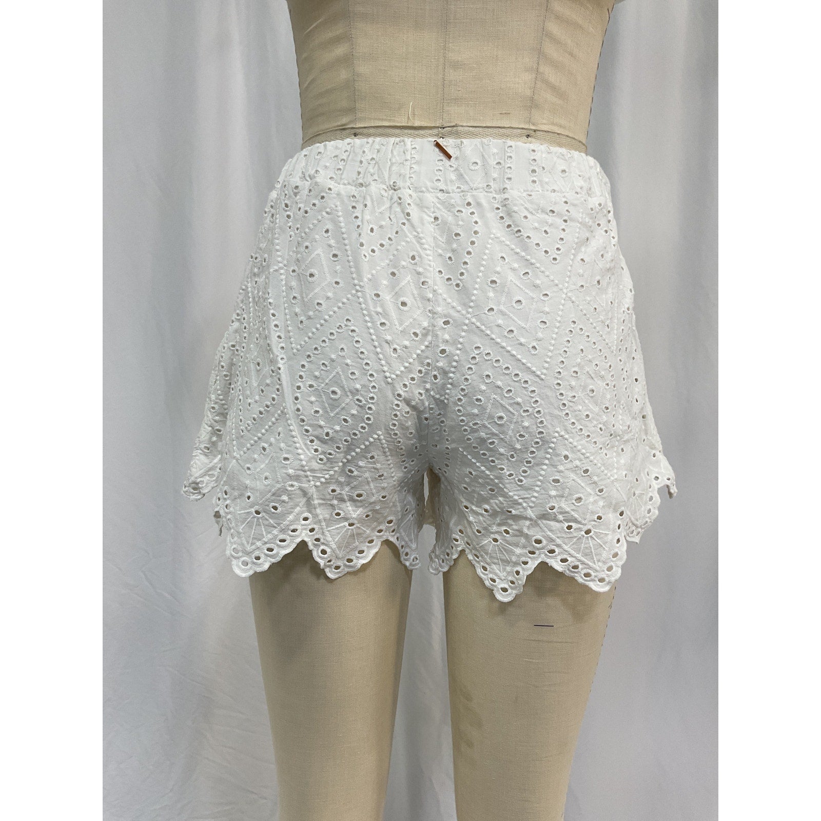 Misa Los Angeles 'Soleil' White Cotton Shorts Size XS