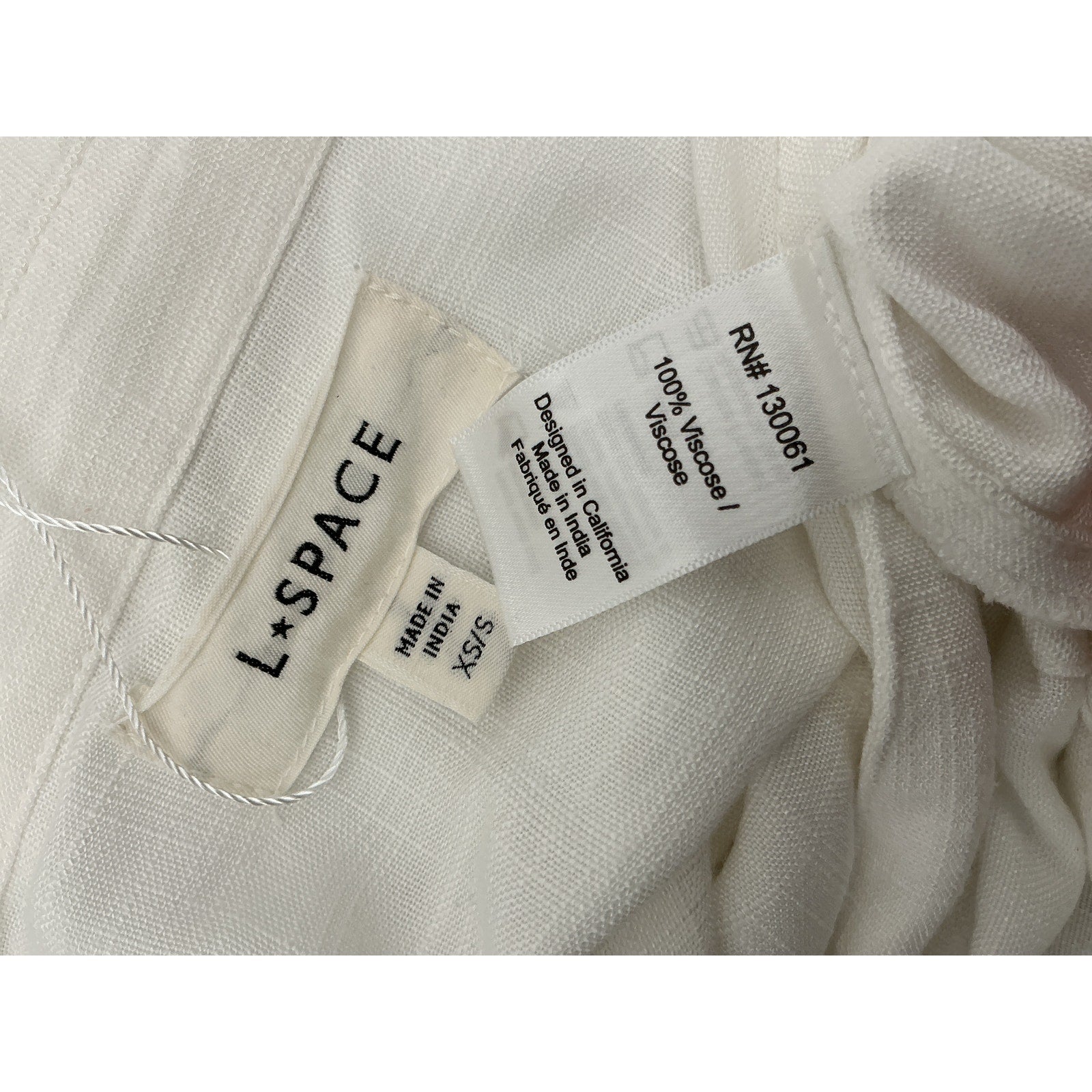 Lspace 'Barcelona' White Viscose Dress Size XS / S