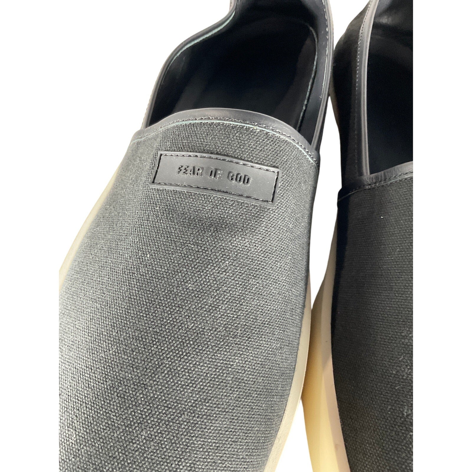 Fear Of God Black Canvas Espadrille Size 12 Men's