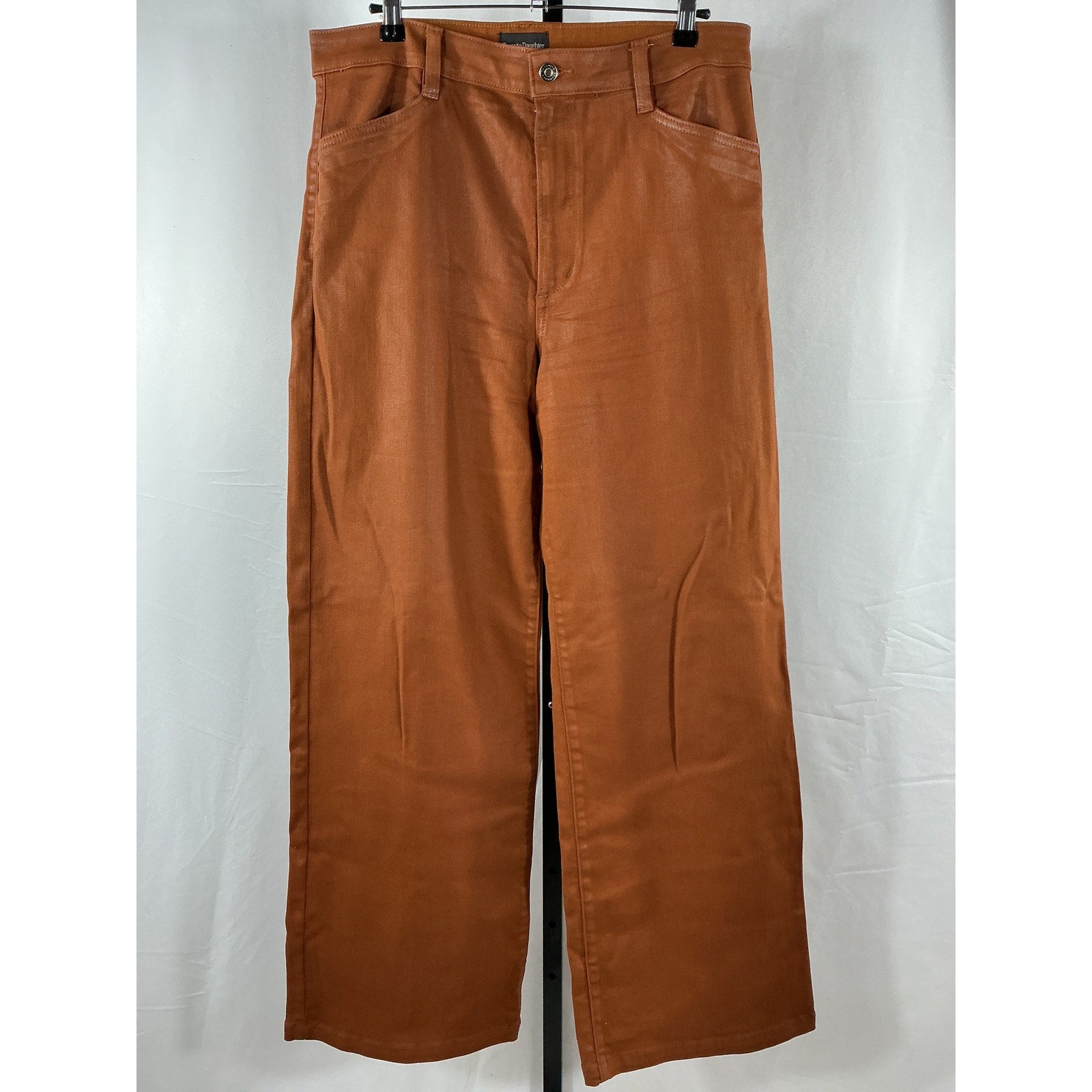 Favorite Daughter Brown The Coated 'Mischa' Wide Leg Pant Size 31