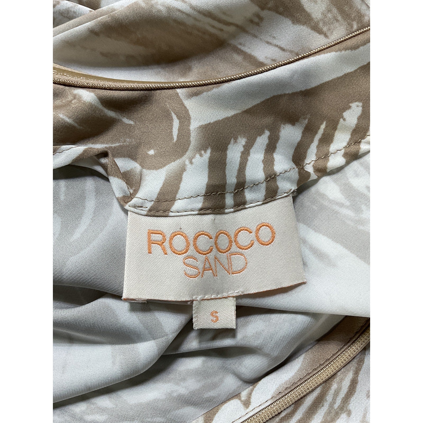 Rococo Sand White Satin Maxi Dress Size S