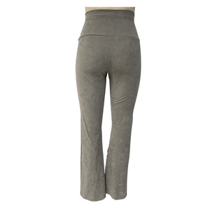 James Perse Soft Gray Velvet Flare Pants Size 1